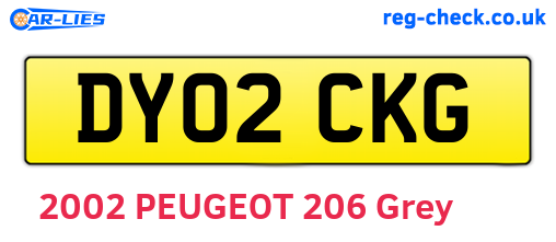 DY02CKG are the vehicle registration plates.