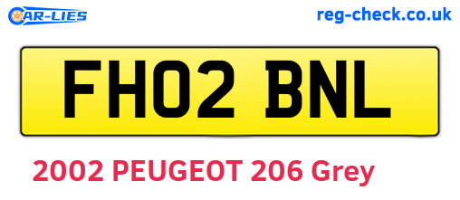FH02BNL are the vehicle registration plates.