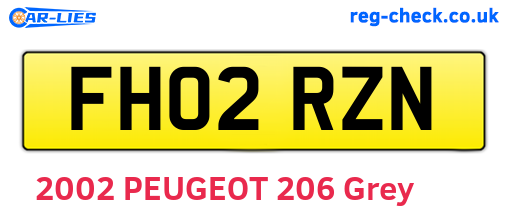 FH02RZN are the vehicle registration plates.