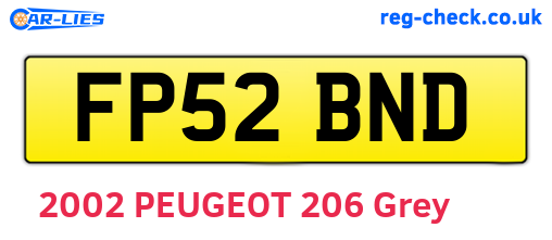 FP52BND are the vehicle registration plates.