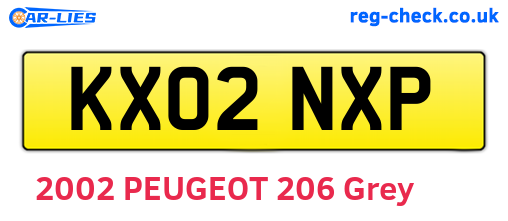 KX02NXP are the vehicle registration plates.