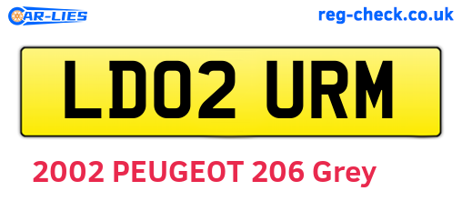 LD02URM are the vehicle registration plates.