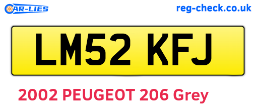 LM52KFJ are the vehicle registration plates.