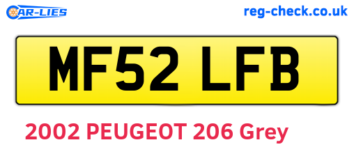 MF52LFB are the vehicle registration plates.