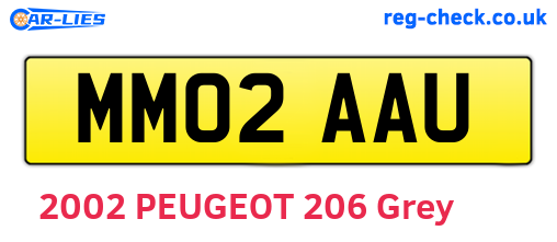 MM02AAU are the vehicle registration plates.