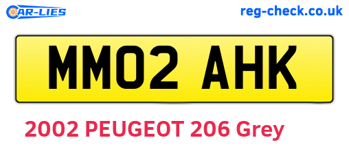 MM02AHK are the vehicle registration plates.