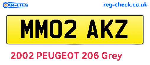 MM02AKZ are the vehicle registration plates.