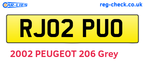 RJ02PUO are the vehicle registration plates.