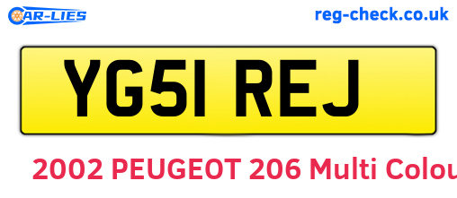 YG51REJ are the vehicle registration plates.