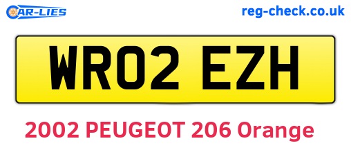 WR02EZH are the vehicle registration plates.