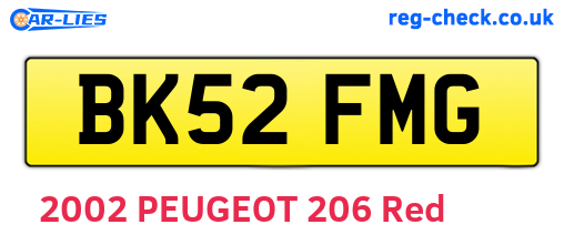 BK52FMG are the vehicle registration plates.
