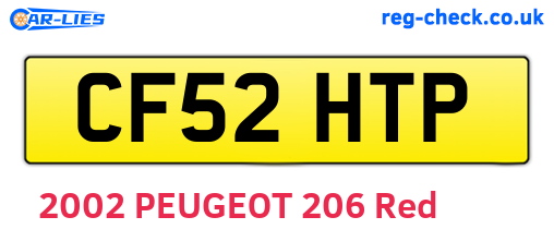 CF52HTP are the vehicle registration plates.