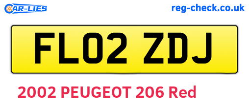 FL02ZDJ are the vehicle registration plates.