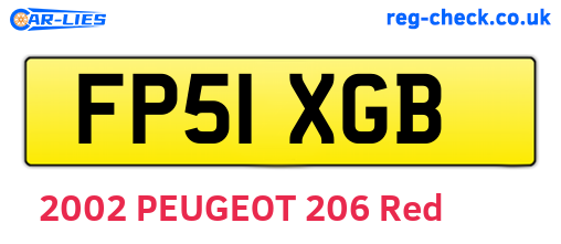 FP51XGB are the vehicle registration plates.