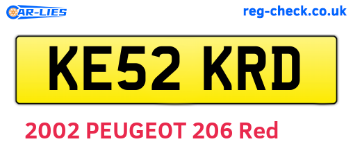 KE52KRD are the vehicle registration plates.