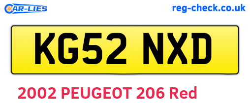KG52NXD are the vehicle registration plates.