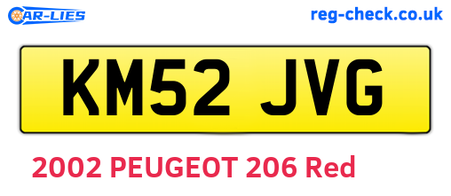 KM52JVG are the vehicle registration plates.