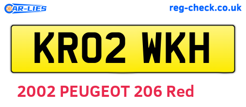KR02WKH are the vehicle registration plates.
