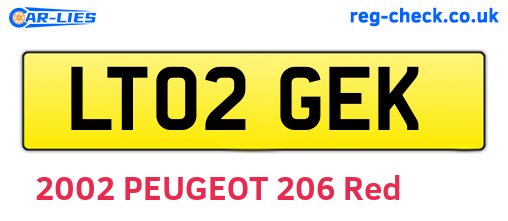 LT02GEK are the vehicle registration plates.