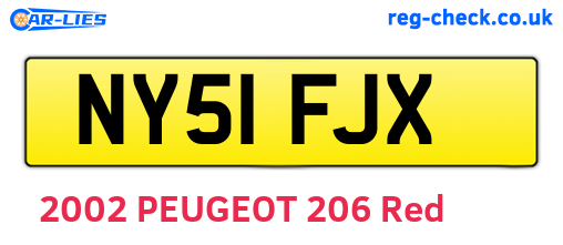 NY51FJX are the vehicle registration plates.