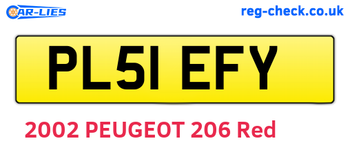 PL51EFY are the vehicle registration plates.
