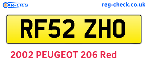 RF52ZHO are the vehicle registration plates.