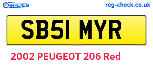 SB51MYR are the vehicle registration plates.