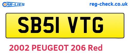 SB51VTG are the vehicle registration plates.
