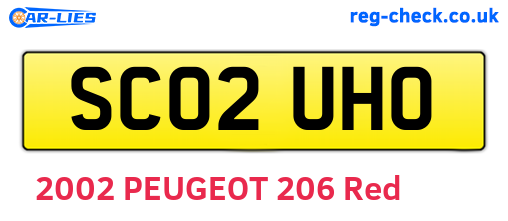 SC02UHO are the vehicle registration plates.