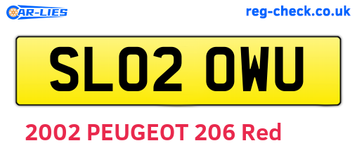 SL02OWU are the vehicle registration plates.