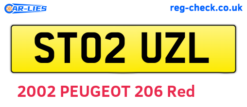 ST02UZL are the vehicle registration plates.