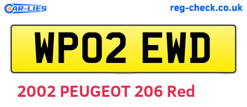 WP02EWD are the vehicle registration plates.
