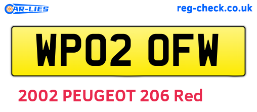 WP02OFW are the vehicle registration plates.