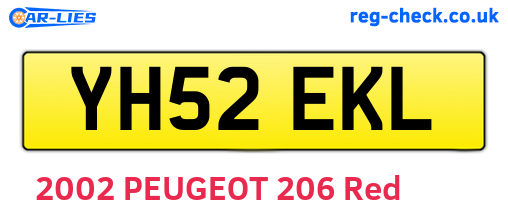 YH52EKL are the vehicle registration plates.