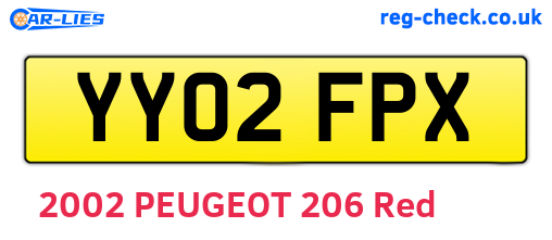 YY02FPX are the vehicle registration plates.