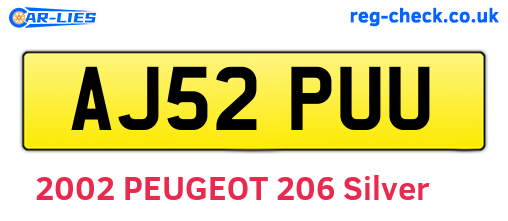 AJ52PUU are the vehicle registration plates.