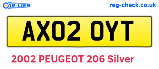 AX02OYT are the vehicle registration plates.