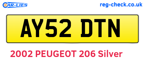 AY52DTN are the vehicle registration plates.