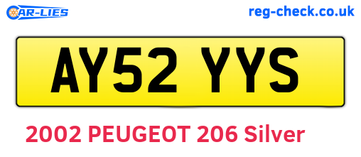 AY52YYS are the vehicle registration plates.