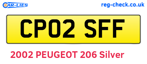 CP02SFF are the vehicle registration plates.