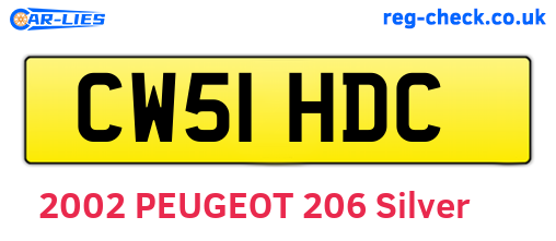 CW51HDC are the vehicle registration plates.