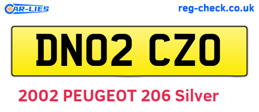 DN02CZO are the vehicle registration plates.