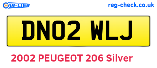 DN02WLJ are the vehicle registration plates.