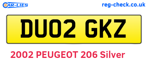 DU02GKZ are the vehicle registration plates.