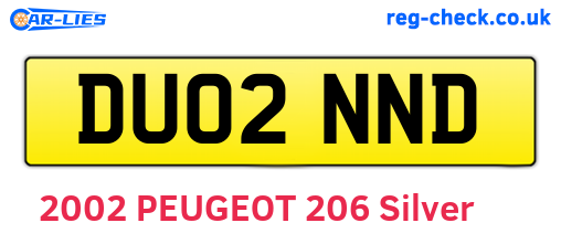 DU02NND are the vehicle registration plates.