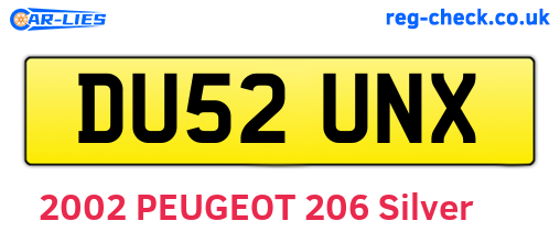 DU52UNX are the vehicle registration plates.