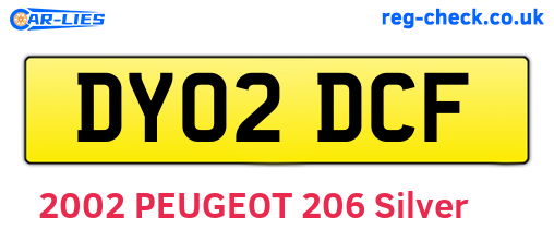 DY02DCF are the vehicle registration plates.
