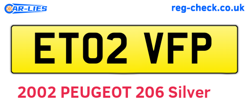 ET02VFP are the vehicle registration plates.