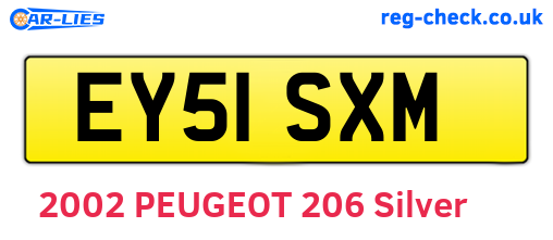 EY51SXM are the vehicle registration plates.