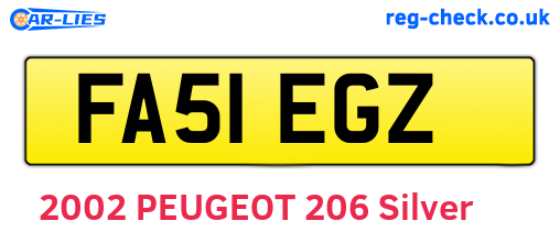 FA51EGZ are the vehicle registration plates.